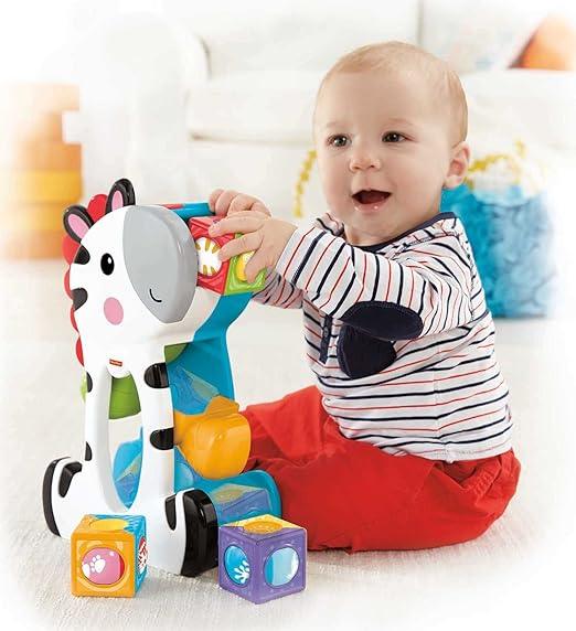 Girafa com Blocos Pick-A-Blocks Fisher-Price + Zebra Blocos Surpresa  Fisher Price + Balde Primeiros Blocos Fisher-Price