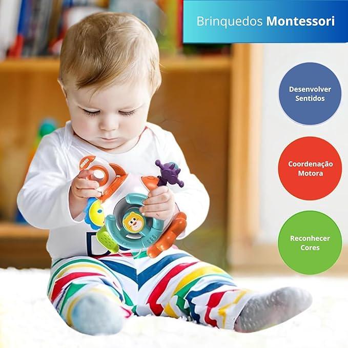 Brinquedo Sensorial Bebe Infantil Montessori Kidino Cubo De Atividades Educativo 6 Em 1