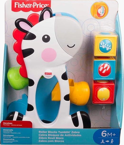 Girafa com Blocos Pick-A-Blocks Fisher-Price + Zebra Blocos Surpresa  Fisher Price + Balde Primeiros Blocos Fisher-Price