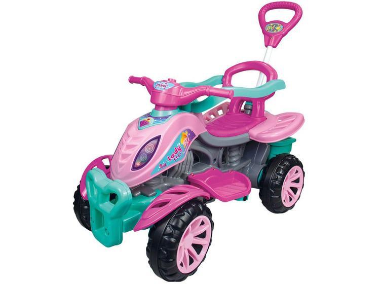 Quadriciclo Infantil a Pedal Lady Star ou Spider - com Empurrador Maral