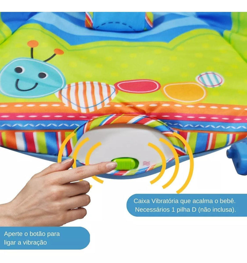 Cadeira De Descanso Musical Funtime Maxi Baby Vibratória