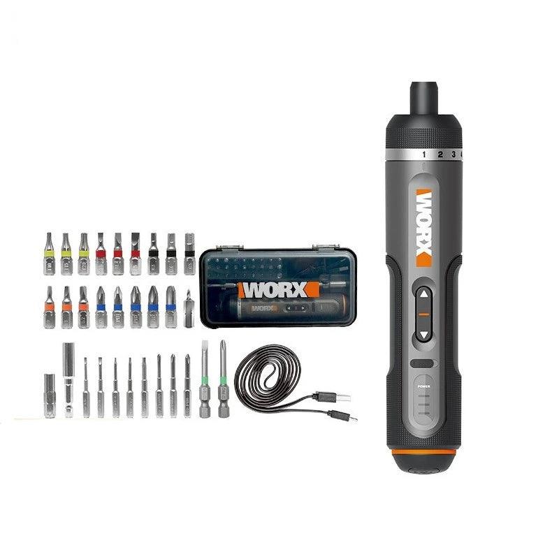 Chave de Fenda Elétrica Worx WX242 - Recarregável via USB com 30 Bits Inclusos