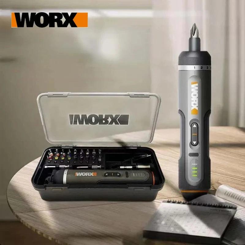 Chave de Fenda Elétrica Worx WX242 - Recarregável via USB com 30 Bits Inclusos