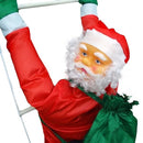 Papai Noel Subindo Escada 31x25x8 Grande Enfeite Natalino Decoração De Natal