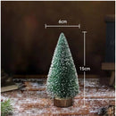 kit 2 Mini Arvore Pinheiro 15cm-20cm Natal Nevada Lembrancinha Festa Natalina Decoração Enfeite Mesa empresarial