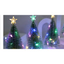 kit 2 Mini Arvore Pinheiro 15cm-20cm Natal Nevada Lembrancinha Festa Natalina Decoração Enfeite Mesa empresarial