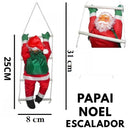 Papai Noel Subindo Escada 31x25x8 Grande Enfeite Natalino Decoração De Natal
