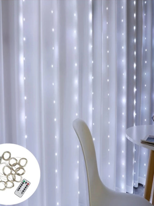 🎄 Combo Natal Completo - Cortina LED 3x3 + Cascata 400 LEDs  Decoração Profissional para Natal e Réveillon - Frete Grátis