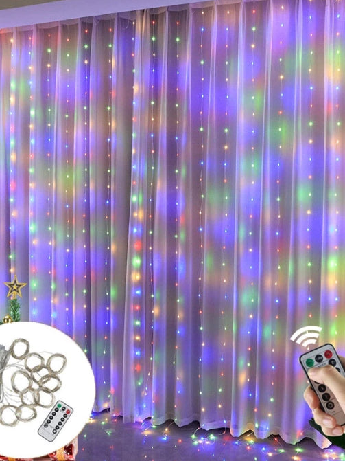 🎄 Combo Natal Completo - Cortina LED 3x3 + Cascata 400 LEDs  Decoração Profissional para Natal e Réveillon - Frete Grátis