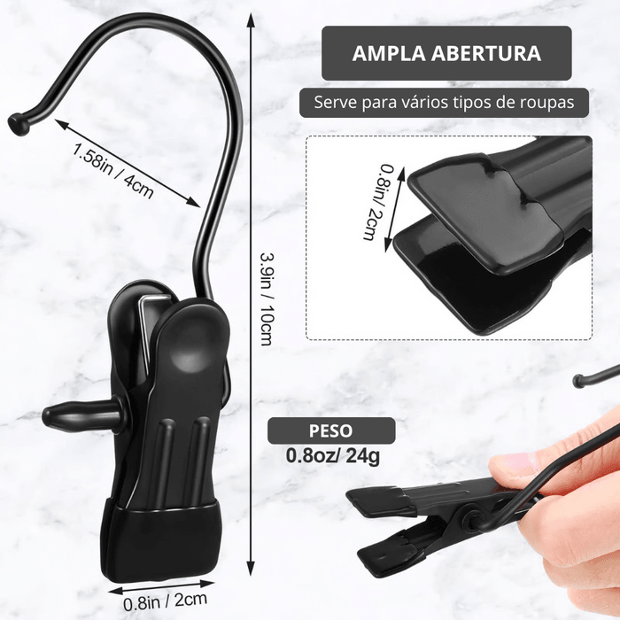 Prendedor de Roupas Antideslizantes Flip + Frete Grátis