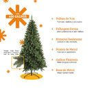 Arvore de Natal Pinheiro Tradicional 1,5m 1,8m 2,1m 400 800 1000 Galhos Ajustável Hastes Flexíveis Decoração de Natal