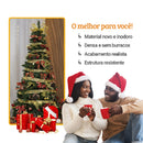 Arvore de Natal Pinheiro Tradicional 1,5m 1,8m 2,1m 400 800 1000 Galhos Ajustável Hastes Flexíveis Decoração de Natal