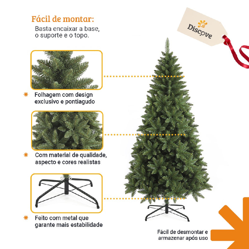 Arvore de Natal Pinheiro Tradicional 1,5m 1,8m 2,1m 400 800 1000 Galhos Ajustável Hastes Flexíveis Decoração de Natal