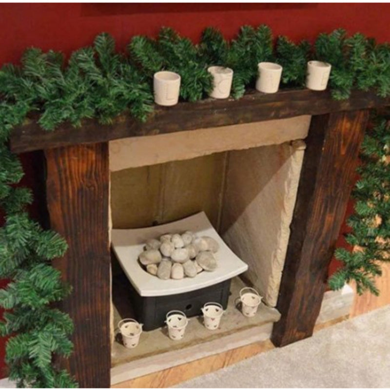 Festão Aramado Galhos Verde Cru Enfeite de Natal