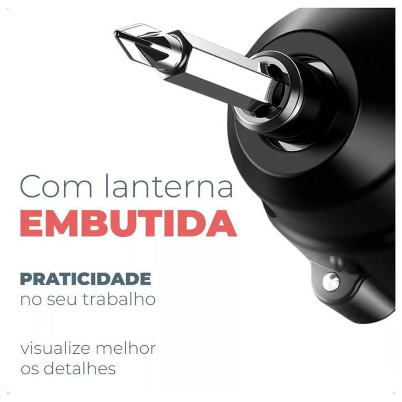 Parafusadeira Portátil USB Recarregável – Kit Básico Doméstico